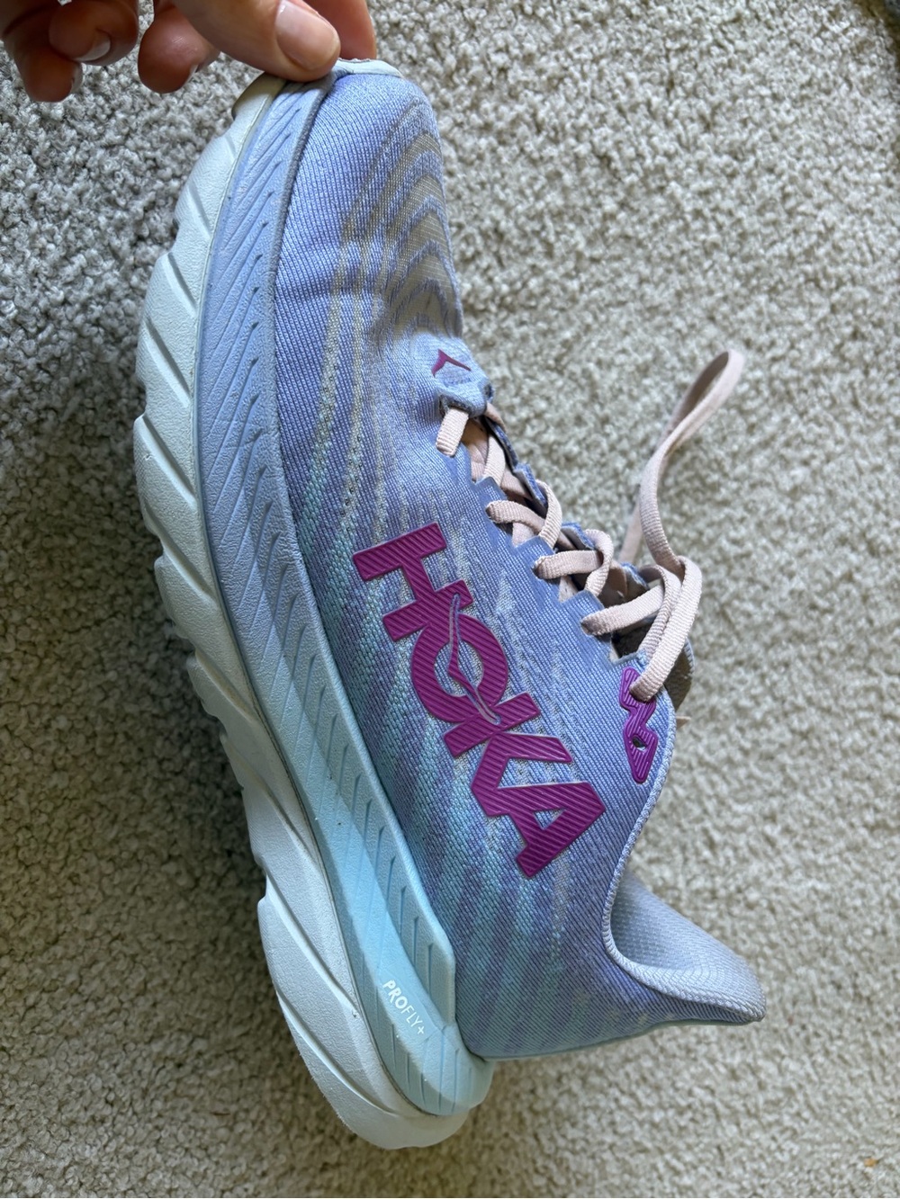 Hoka Women's Lavender and Pink Road Running Sneakers